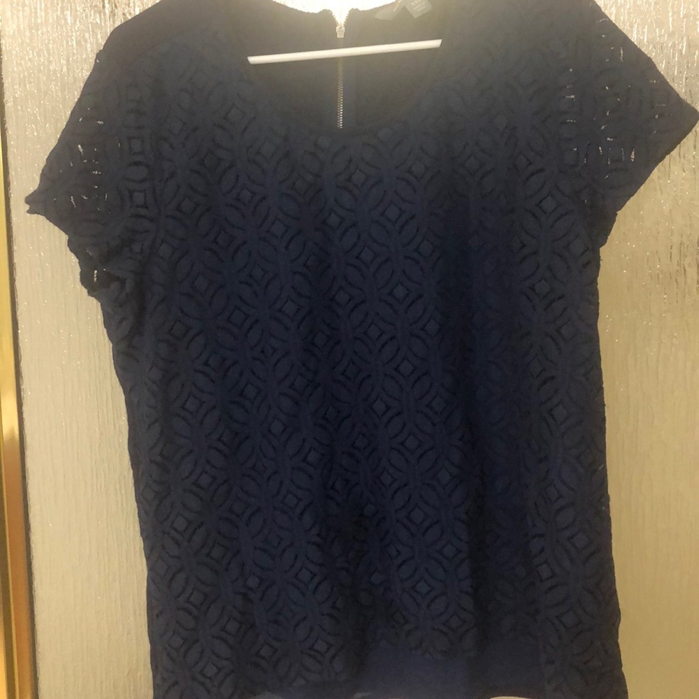 Mixed Material Lace Top (Stitch Fix)